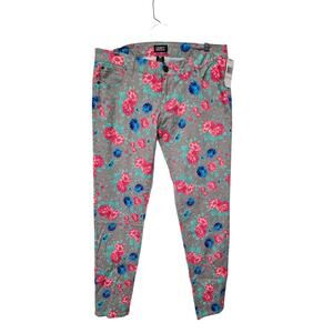 Celebrity Pink Festival Floral Jeans Sz 13 Cottagecore Skinny Indie Artsy